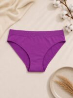 رنگ بنفش شورت زنانه Singwear، نخی و نرم و راحت